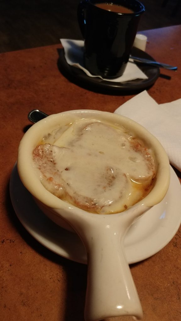 French Onion Soup and Coffee
