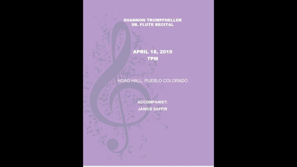 Shannon’s Sr Flute Recital