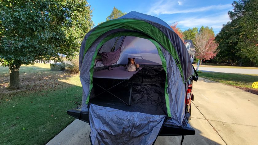 Harley in truck Tent
